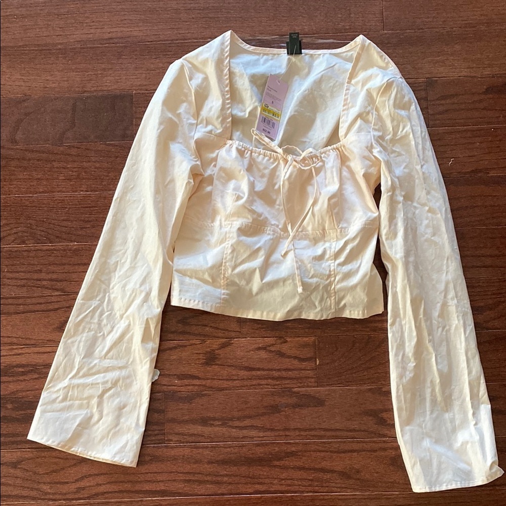Wild fable Cream Long Sleeve Blouse - Picture 2 of 7